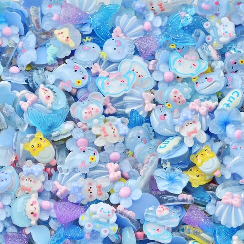 Slime Charms for Slime,80pcs Decoden Cute Mini Resin Charms Bulk Kit, 3D Small FlatBack Charm for DIY Crafts Decoration Phone Case Making.Junk Case Charm for Junk Cases in Kuwait