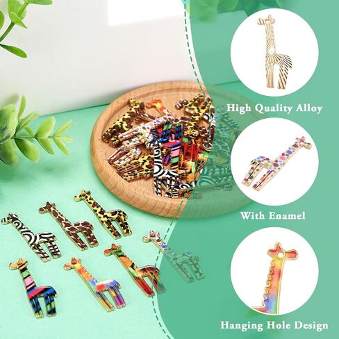 Cute Animal Enamel Charms Colorful Zoo Sea Animal Metal Jewelry Charms Metal Dangle Charms Lovely Hang Ornament for DIY Crafts Bracelets Necklaces Earrings Keychain Jewelry Making in Kuwait