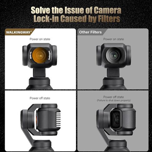 Walking Way Magnetic Black Mist & CPL & ND Filter Set Compatible with DJI Osmo Pocket 3 Creator Combo Accessories - 6 Pack (Black Diffusion 1/4, CPL, ND8/ND16/ND32/ND64),Multi-Coated in Saudi Arabia