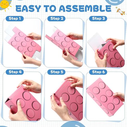 24 Pack Cardboard Building Blocks, Large Cardboard Blocks for Kids Jumbo Building Bricks for Building and Stacking Game, 9.8" x 4.7" x 2.8" in Saudi Arabia