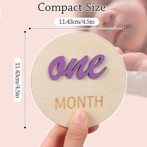 3D Baby Monthly Milestone Cards, Wooden First Year Milestone Signs, Baby Monthly Announcement Sign, Newborn Photography Props to Document Baby's Growth in Kuwait