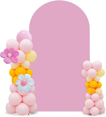 SquarePie Wedding Arch Backdrop Cover 7.2FT White Spandex Round Top for Birthday Party Celebration Decoration in Saudi Arabia