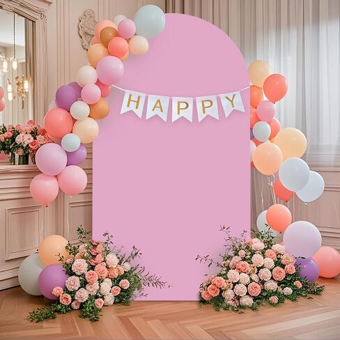 SquarePie Wedding Arch Backdrop Cover 7.2FT White Spandex Round Top for Birthday Party Celebration Decoration in Saudi Arabia