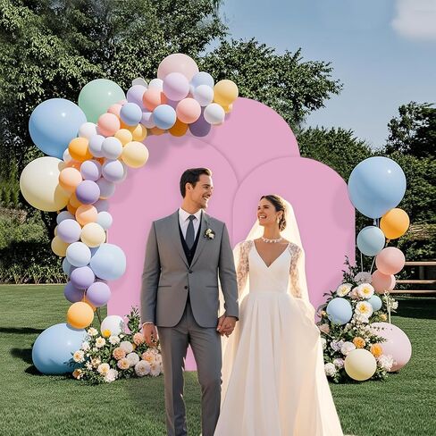 SquarePie Wedding Arch Backdrop Cover 7.2FT White Spandex Round Top for Birthday Party Celebration Decoration in Saudi Arabia