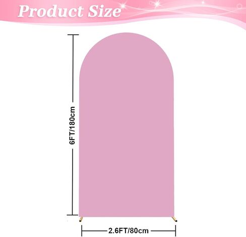SquarePie Wedding Arch Backdrop Cover 7.2FT White Spandex Round Top for Birthday Party Celebration Decoration in Saudi Arabia