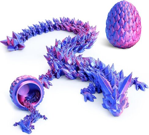 3D Printed Dragon Egg - Gemstone, Rainbow, 12 inch Dragon Inside in Kuwait