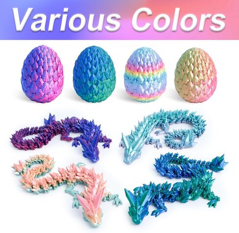 3D Printed Dragon Egg - Gemstone, Rainbow, 12 inch Dragon Inside in Kuwait