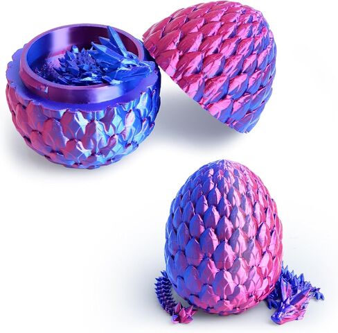 3D Printed Dragon Egg - Gemstone, Rainbow, 12 inch Dragon Inside in Kuwait