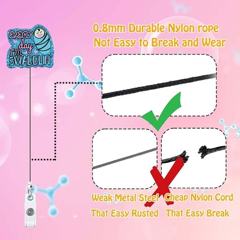 Funny Badge Reel Holder Nurse But Did You Die Medical Humorous Nursing Badge Reels Retractable for Nurses Acrylic Cute Glitter Badge Clip RN LPN CNA LVN ID Name Card Nurse Gifts in Kuwait