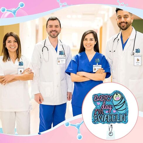 Funny Badge Reel Holder Nurse But Did You Die Medical Humorous Nursing Badge Reels Retractable for Nurses Acrylic Cute Glitter Badge Clip RN LPN CNA LVN ID Name Card Nurse Gifts in Kuwait