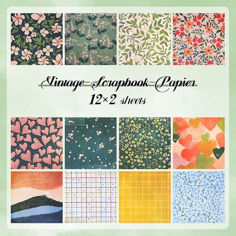 24Pcs 6×6 Scrapbook Paper Pad Decorative decoupage Vintage scrapbook Supplies Lace Pattern Pack for DIY Card Making Scrapbooking Decor junk journal,Craft Gift Wrapping in Kuwait