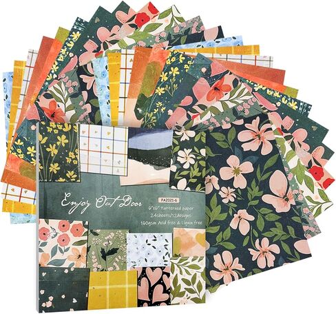 24Pcs 6×6 Scrapbook Paper Pad Decorative decoupage Vintage scrapbook Supplies Lace Pattern Pack for DIY Card Making Scrapbooking Decor junk journal,Craft Gift Wrapping in Kuwait