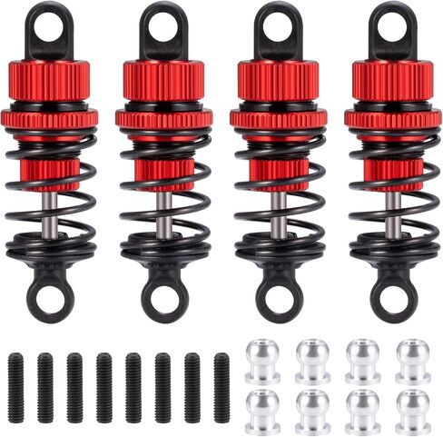 QUE-T 50mm Aluminum Shock Absorber Front Rear Damper for 1:10 Tamiya M03 M04 M05 M06 RC Car (Red) in Saudi Arabia