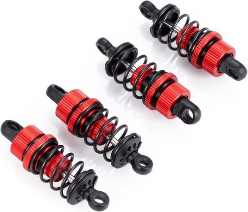 QUE-T 50mm Aluminum Shock Absorber Front Rear Damper for 1:10 Tamiya M03 M04 M05 M06 RC Car (Red) in Saudi Arabia