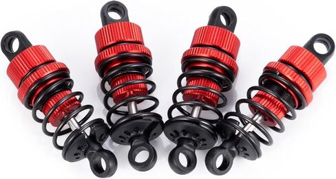 QUE-T 50mm Aluminum Shock Absorber Front Rear Damper for 1:10 Tamiya M03 M04 M05 M06 RC Car (Red) in Saudi Arabia