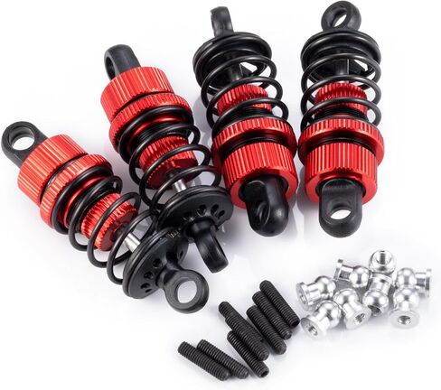 QUE-T 50mm Aluminum Shock Absorber Front Rear Damper for 1:10 Tamiya M03 M04 M05 M06 RC Car (Red) in Saudi Arabia