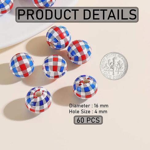 Firstmeet 15mm Round Round Wooden Painted Beads 60pcs/Box أصفر البيسبول حبات فضفاضة لصنع المجوهرات مصنوعة ديكور مصنوعة يدويًا (DIY-1028-Yellow Baseball) in Kuwait