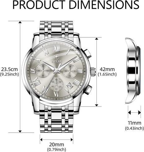 Men's Watch Fashion Nice Luxury Watches for Men Mens Dress Watch with Day Date Waterproof Stainless Steel Men Watch Analog Quartz Men's Wrist Watches Big Dial Mens Watches in Saudi Arabia