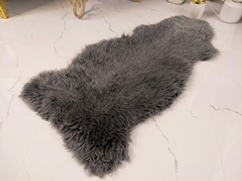 Genuine Handmade Sheepskin Rugs Thick Lush Leather Fur Pelt Many Colors + Sizes (Red) in Saudi Arabia