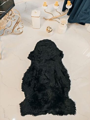 Genuine Handmade Sheepskin Rugs Thick Lush Leather Fur Pelt Many Colors + Sizes (Red) in Saudi Arabia