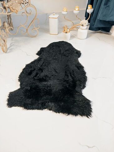 Genuine Handmade Sheepskin Rugs Thick Lush Leather Fur Pelt Many Colors + Sizes (Red) in Saudi Arabia