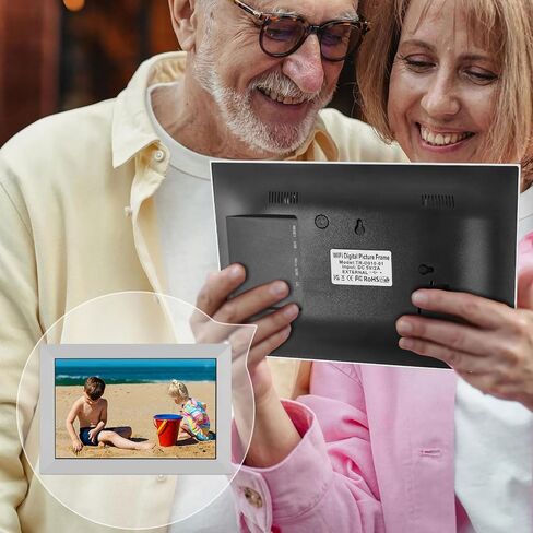 TROCOTN 10.1 Inches WiFi Digital Picture Frame with 1280x800 IPS LED Touch Screen, Auto-Rotate, 32GB Memory, Share Photos/Videos Instantly via Uhale App or Uhale Web from Anywhere. (White) in Saudi Arabia