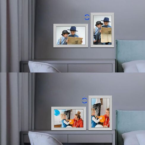 TROCOTN 10.1 Inches WiFi Digital Picture Frame with 1280x800 IPS LED Touch Screen, Auto-Rotate, 32GB Memory, Share Photos/Videos Instantly via Uhale App or Uhale Web from Anywhere. (White) in Saudi Arabia