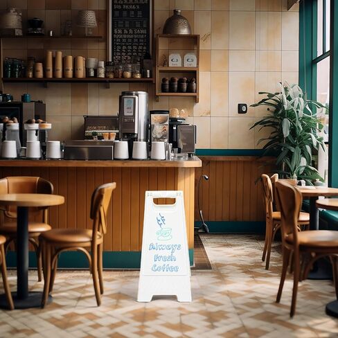 4 Pack a Frame Sandwich Board Sign with White Dry Erase Surface Double Sided Sidewalk Sign Chalkboard Easel Heavy Duty Plastic Dry Erase Poster Board for Outdoor Restaurant Cafe Shop Menu in Saudi Arabia