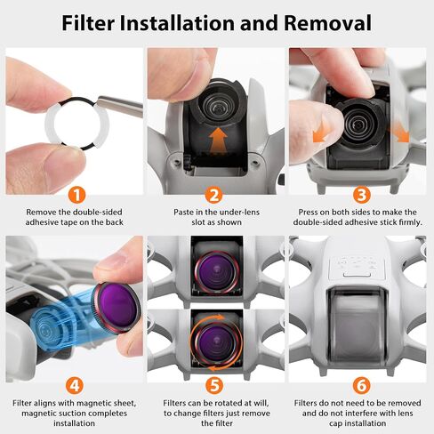 NEO ND Filters for DJI Neo Drone Accessories,Multi-Coated Magnetic ND Filters,3Pack ND8, ND16, ND32 in Kuwait
