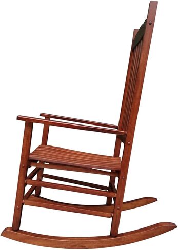 Rocking Rocker - A001NT Natural Wood Porch Rocker/Outdoor Rocking Chair - Easy to Assemble - Comfortable Size - Outdoor or Indoor Use in Kuwait