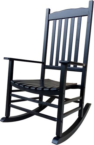 Rocking Rocker - A001NT Natural Wood Porch Rocker/Outdoor Rocking Chair - Easy to Assemble - Comfortable Size - Outdoor or Indoor Use in Kuwait