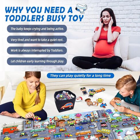 200 PCS Felt Board Story Set for Toddlers with Storage Bag City Traffic Themed Flannel Sensory Board Wall Interactive Storytelling Teaching Play Activity Kits 40x28 inch(Lightgrey) in Kuwait