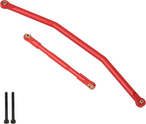 2pcs ألومنيوم سبيكة توجيه رابط رابط رابط ل RBX10 AXI03005 1/10 RC Crawler Car Axle Axle Meturger Parts (Red) in Kuwait