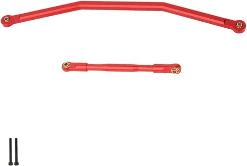 2pcs ألومنيوم سبيكة توجيه رابط رابط رابط ل RBX10 AXI03005 1/10 RC Crawler Car Axle Axle Meturger Parts (Red) in Kuwait