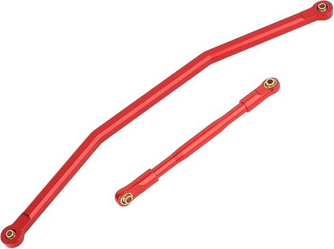 2pcs ألومنيوم سبيكة توجيه رابط رابط رابط ل RBX10 AXI03005 1/10 RC Crawler Car Axle Axle Meturger Parts (Red) in Kuwait