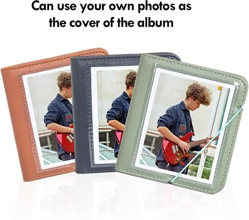 Rieibi Photo Album for Fujifilm Instax Wide210/Wide300/Wide400 Camera, Album for Polaroid, 3.4x4.3 Inch Wide Film 28 Pockets PU Leather Photo Frame for Instax Wide 400 Album, for Polaroid Album in Kuwait