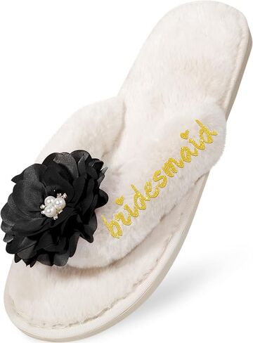 Women's Fuzzy Slippers Cross Band Memory Foam House Slippers Open Toe - MEDIUM, 4 pairs in Kuwait