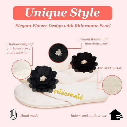 Women's Fuzzy Slippers Cross Band Memory Foam House Slippers Open Toe - MEDIUM, 4 pairs in Kuwait