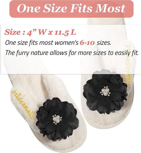 Women's Fuzzy Slippers Cross Band Memory Foam House Slippers Open Toe - MEDIUM, 4 pairs in Kuwait