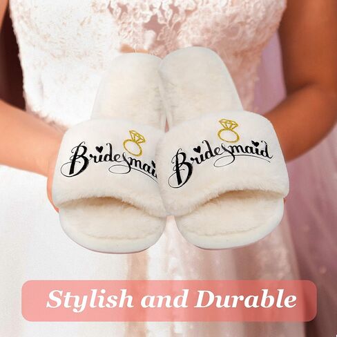 Women's Fuzzy Slippers Cross Band Memory Foam House Slippers Open Toe - MEDIUM, 4 pairs in Kuwait