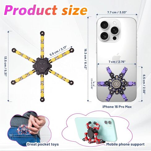 Transformable Fidget Spinners for Kids and Adults Stress Relief Sensory Toys for Boys and Girls Fingertip Gyros for ADHD Autism for Kids (Fidget Toy- Green) in Kuwait