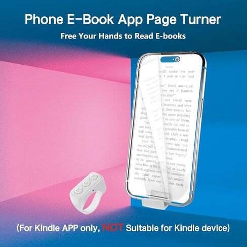TikTok Scrolling Ring with Phone Stand, Remote Control for TikTok, Bluetooth Page Turner for iPad/Kindle App/iPhone/Android (Black) in Saudi Arabia