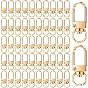 50pcs clowster claw Clasps ، Gold 360 ° Swivel Snap Hooks Metal Lobster key chian clasp clasp chain hooks diy claw clasps for keychains make monder concounts and key rings accessories