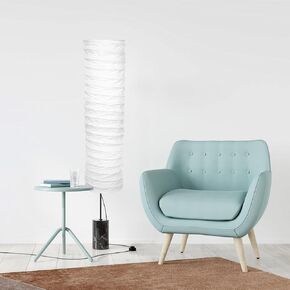 Uonlytech Norse Decor Paper Floor Lamp Shade, Simple Paper Lampshade Classic Paper Floor Light Bulb Cage Light Cover Light Accessories for Home Bedroom Floor Light, White Japanese Decor
