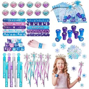 VanBlue 122pcs Frozen Party Favors ، Princess Frozen Party Party Decorations Winter Snowflake Party Supplies for Girl Goodi Bag Bag Stuffs Pinata Piller Classroom Rights