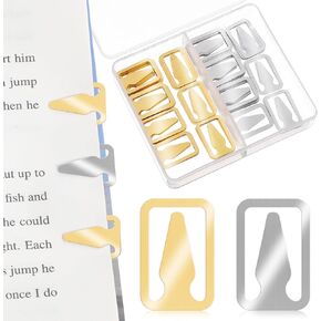 100Pcs Metal Book Darts Bookmark Tin Mixed Page Markers for Books Brass and Silver Book Clip for Teachers, Students, Readers