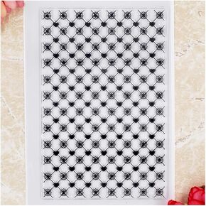 Kwan Crafts Heart Flowers خلفية ختم واضحة لتصنيع البطاقات و DIY Scrapbooking