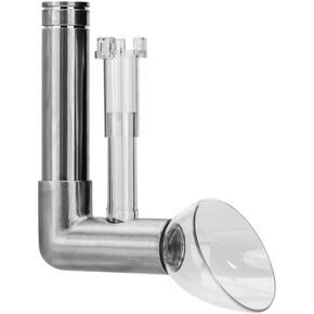 MiOYOOW Aquarium Filter, Stainless Steel Fish Tank Skimmer with Slow Flow Bellmouth Outflow Drains Oil Remover for Aquarium Planted Tank 12/16MM