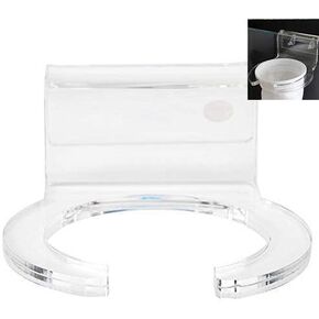 Aquarium Pre Filter Sock Holder Acrylic Micron Bag Holder Fish Filter Sock Mount Bracket Pre Sump Filter Sock Holder Fish Felt Filter Bags Holder(4inch)
