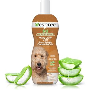 شامبو وبلسم معطف مجعد Espree ، شامبو متكافئ ، مثالي لـ Goldendoodles & Poodles ، المصنوع من الألوة فيرا ، خالية من الكبريتات ، خالية من البارابين ، كيميائية قاسية وخالية من الصبغة ، 20 أوقية ، 20 أوقية
